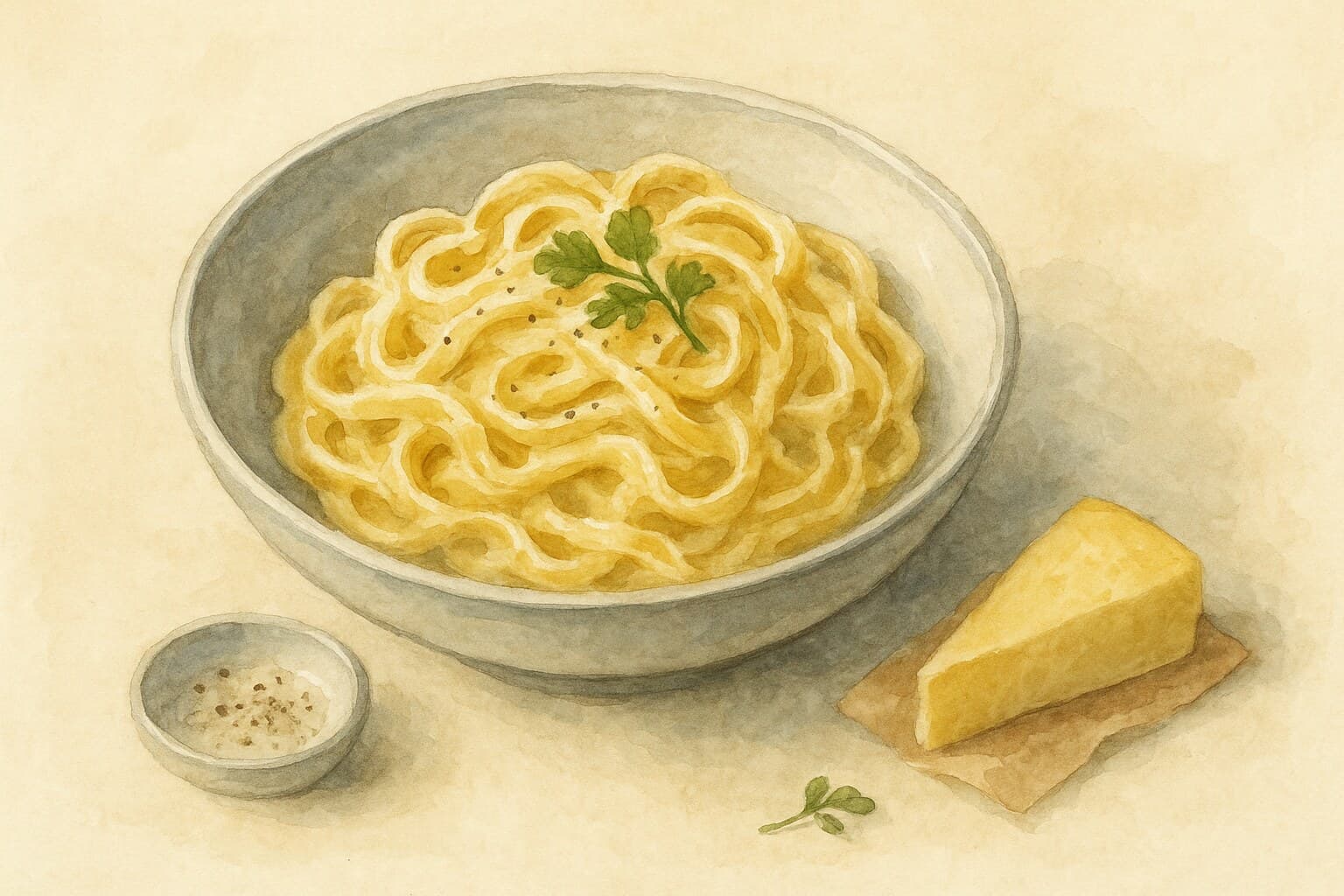 A beautifully plated bowl of Fettuccine Alfredo showcasing creamy pasta and a sprinkle of Parmesan.