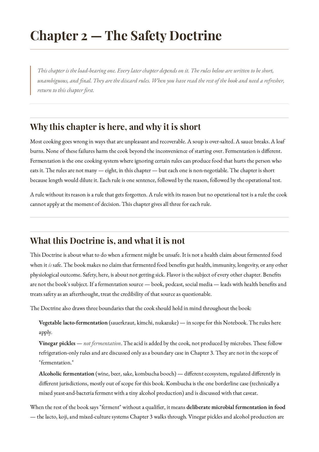 Chapter 2 · The Safety Doctrine